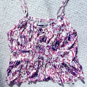 Urban Outfitters floral flowy crop top